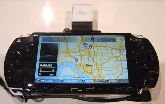 hands the PSP GPS unit -
