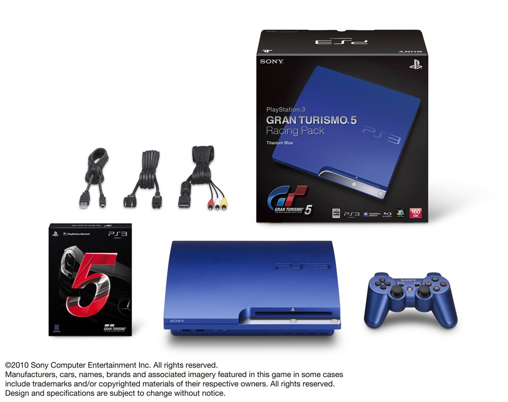 PS3 Goes Titanium Blue For Gran Turismo 5 Racing Pack - Siliconera