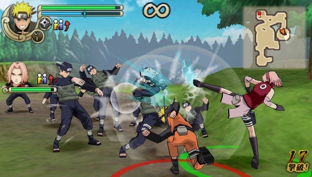 naruto ultimate ninja impact 2 psp gameplay