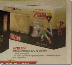 Nintendo 3DS XL Gold/Black - Limited Edition Bundle with The Legend of  Zelda: A Link Between Worlds