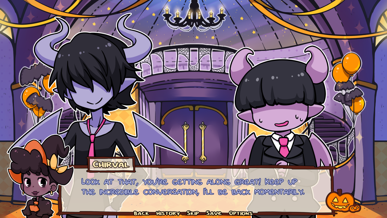 MY FIRST KISS AT A HALLOWEEN PARTY - First Kiss at a Spooky Soiree - Part 1  - Visual Novel 