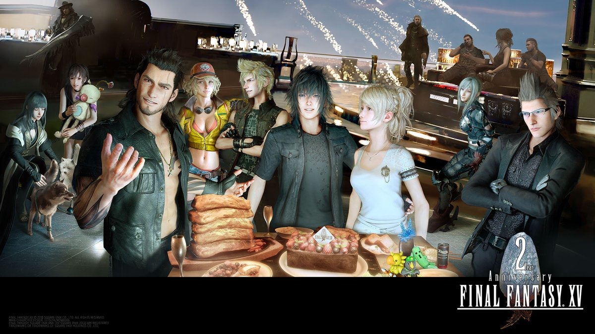 Final Fantasy Xv Shares A Wallpaper And Message From The English Voice Actors For 2nd Anniversary Siliconera