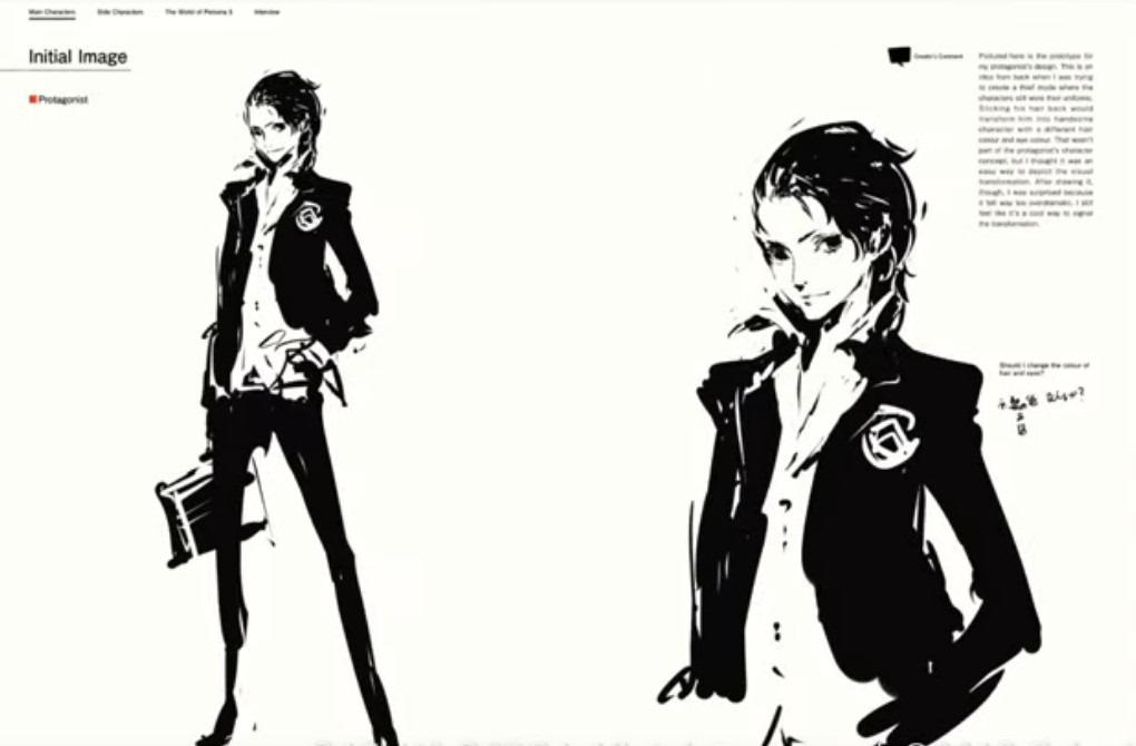 Persona 5’s Official Art Book Has Protagonist Prototypes And More In ...