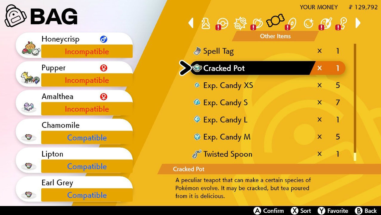Appraising A Chipped Or Cracked Sinistea In Pokemon Sword