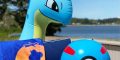 giant inflatable lapras pool float