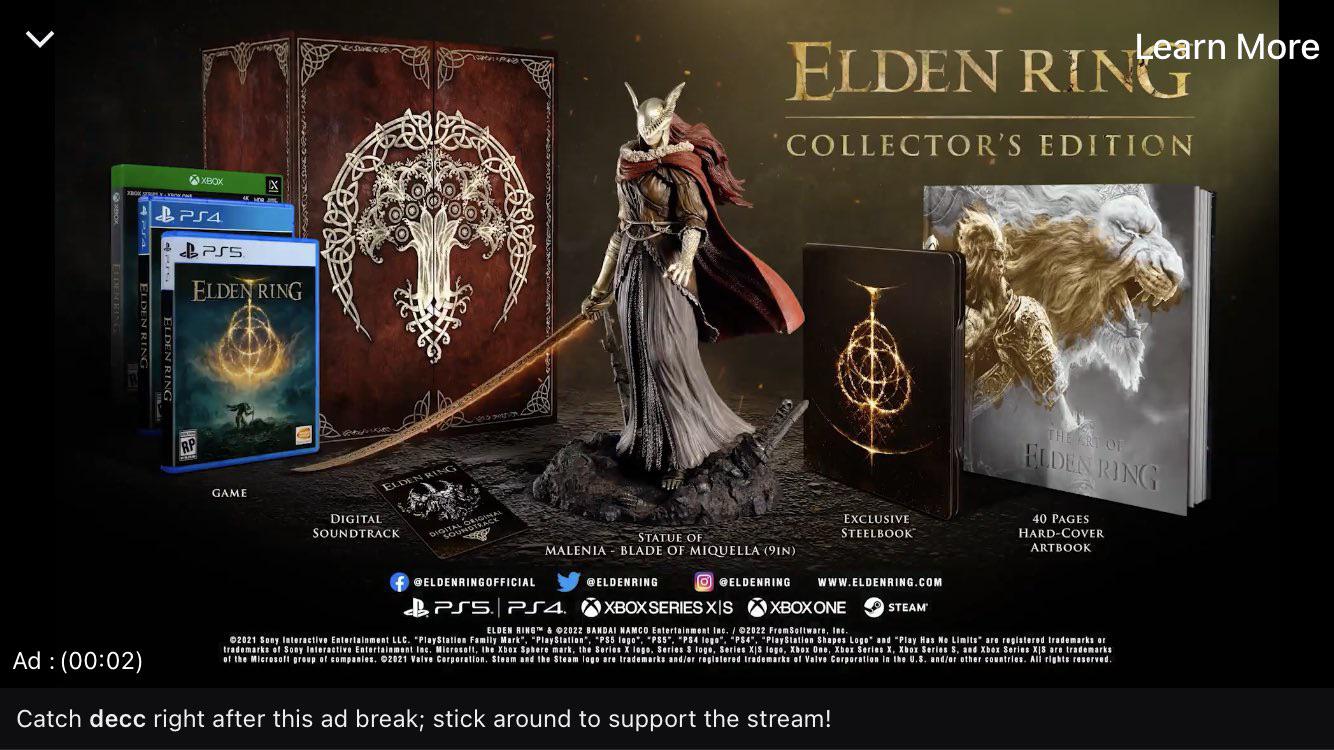 Opened MALENIA Statue Figure only ELDEN RING Collector's Edition