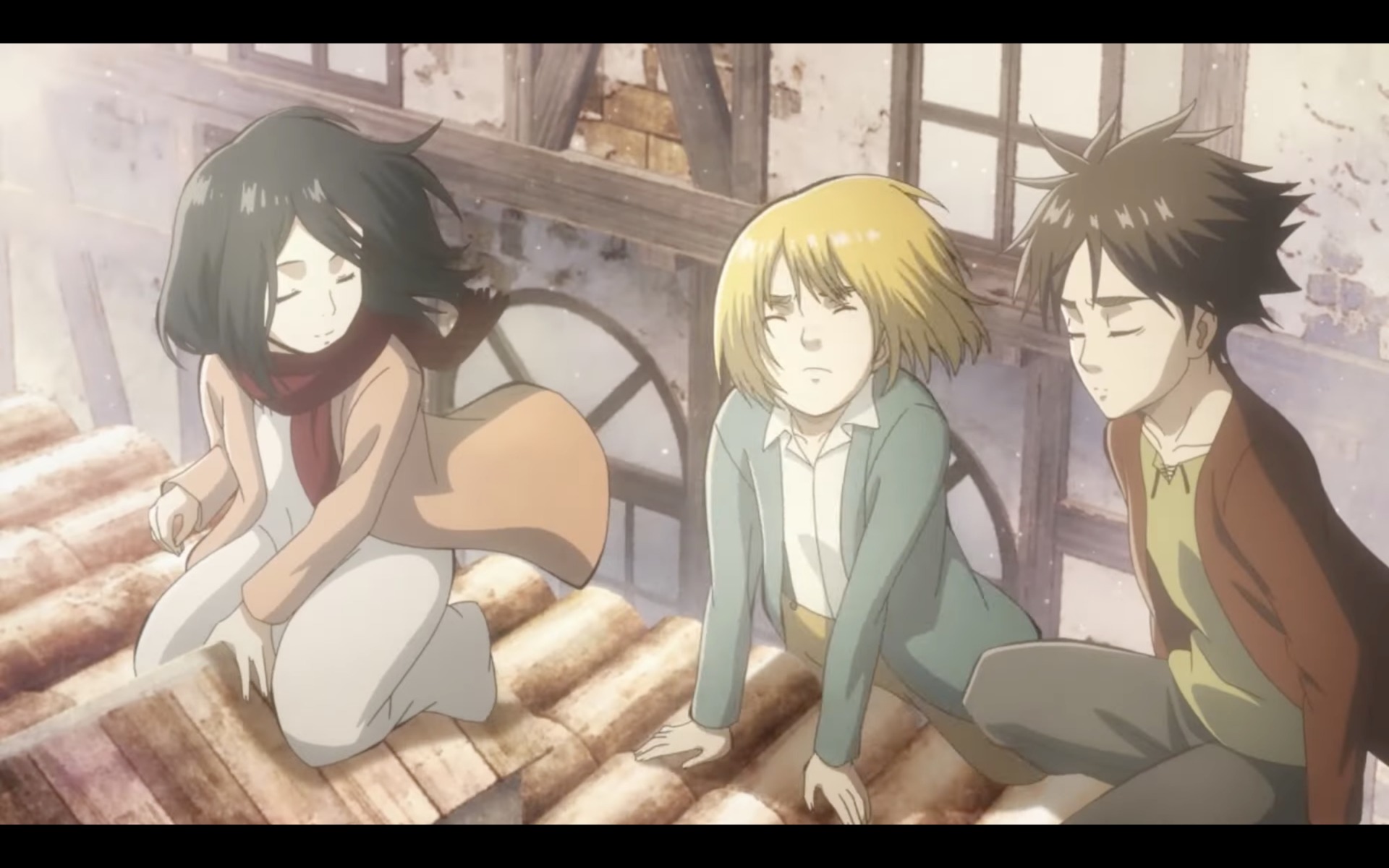 mikasa and eren and armin