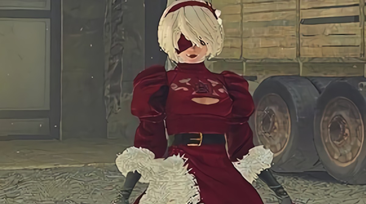 NieR Automata 2B Mod Gives Her a Santa Outfit - Siliconera