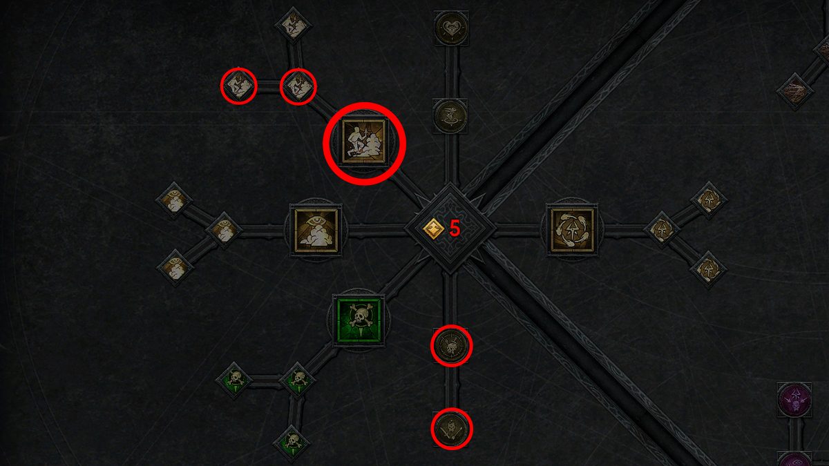 A screenshot of the tier 3 Rogue skill tree in Diablo 4.