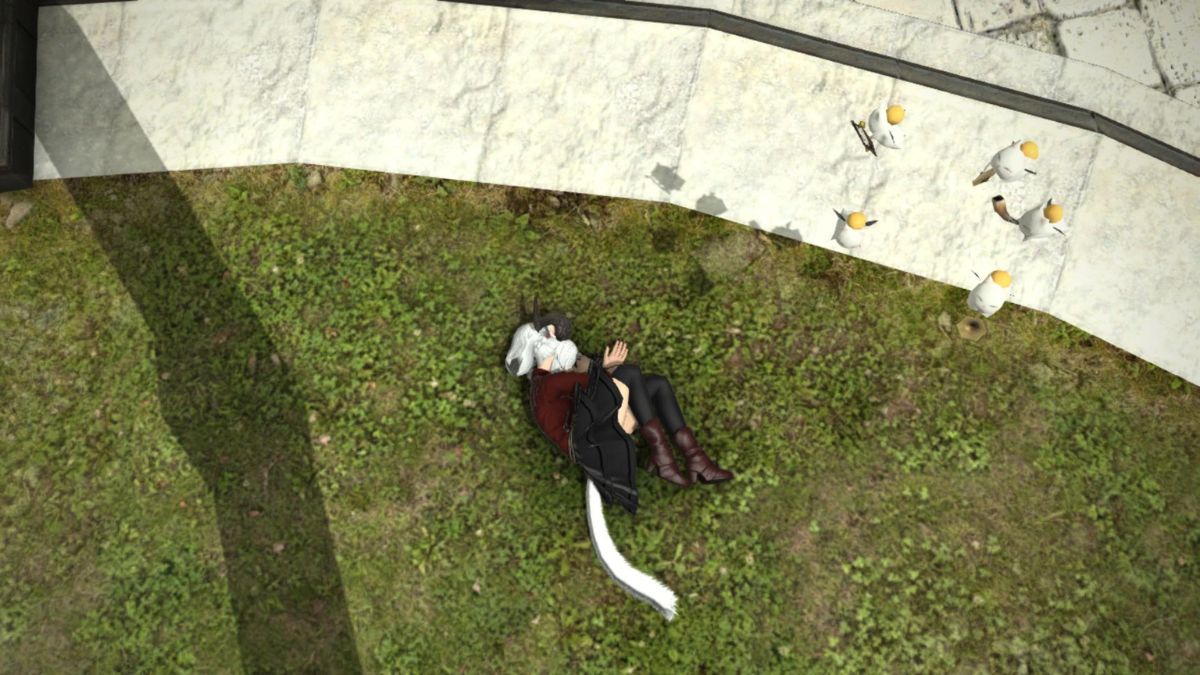 Play Dead Emote in FFXIV.