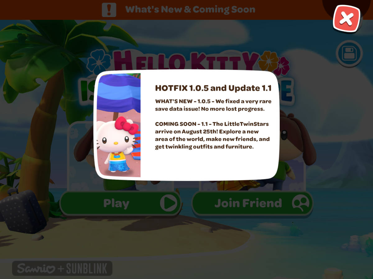 Hello Kitty Island Adventure Little Twin Stars Update Set for August