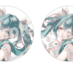 Hatsune Miku Start Flowers Can Badges