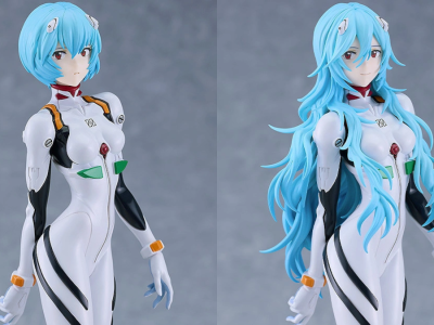 Rei Ayanami Plamax model kits available in regular and long hair versions