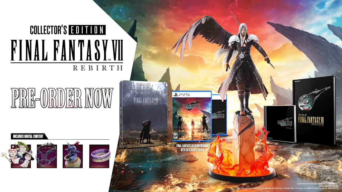Final Fantasy VII Rebirth Collector's Edition Includes Sephiroth Figure