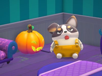 Screenshot of a Jack-o-Lantern in Hello Kitty Island Adventure.