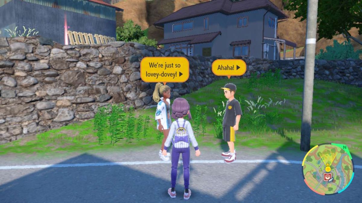 Screenshot of the lovey-dovey couple map location in Pokemon Scarlet and Violet The Teal Mask DLC.