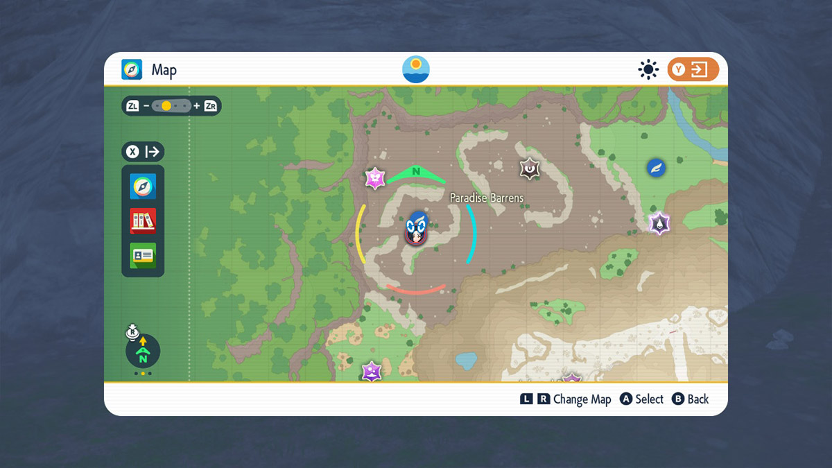 Unremarkable Teacup map location zoomed in Pokemon Scarlet and Violet The Teal Mask