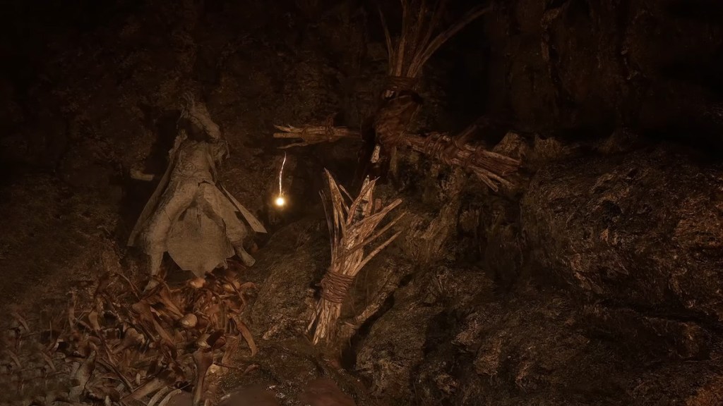 Screenshot of the Petrified Stone Woman in Lords of the Fallen