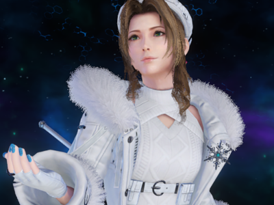 FFVII Ever Crisis Holiday Banner Aerith Barret