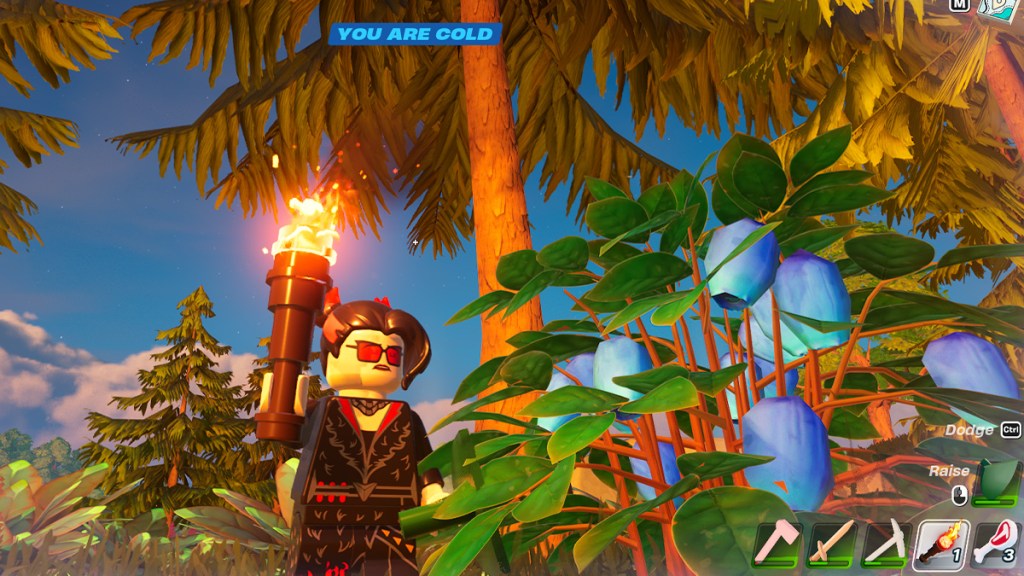 Capture d'écran du buisson Snow Berry dans LEGO Fortnite
