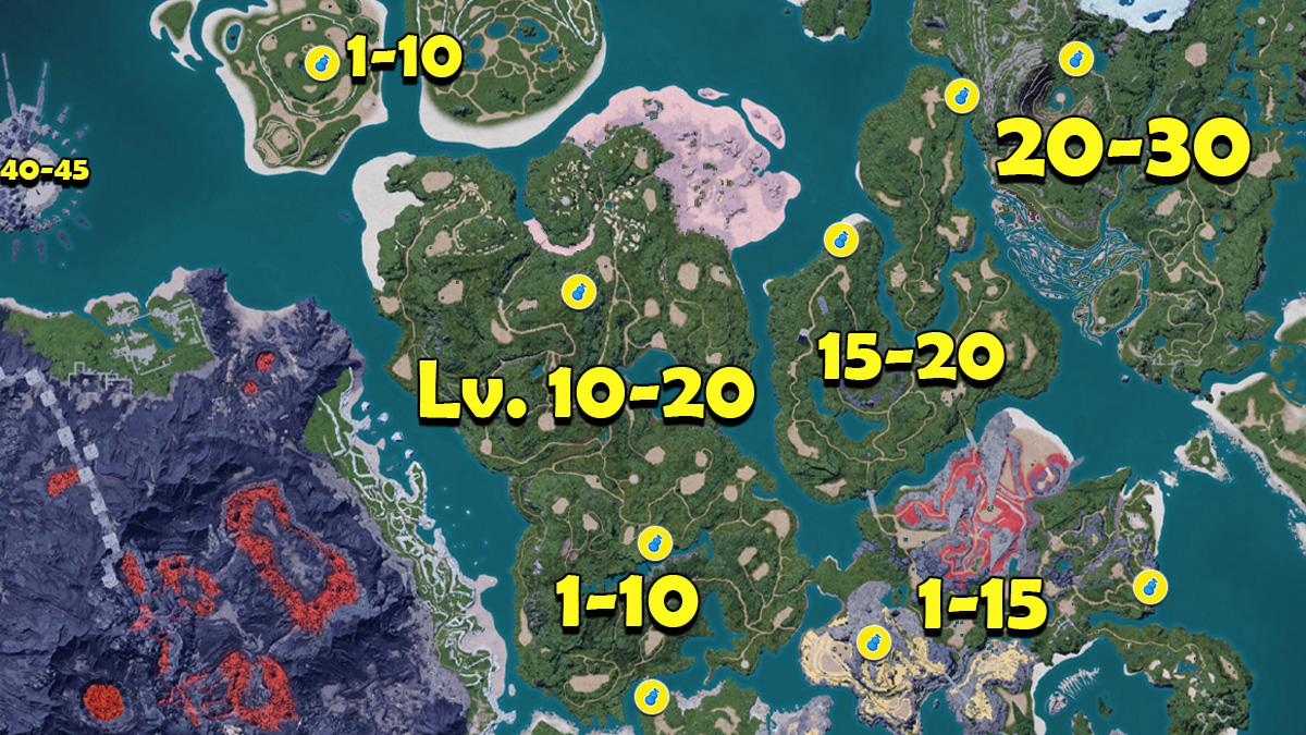 Palworld Map Levels And Boss Order Guide Siliconera   Palworld Bamboo Grove Windswept Hills Map Levels 