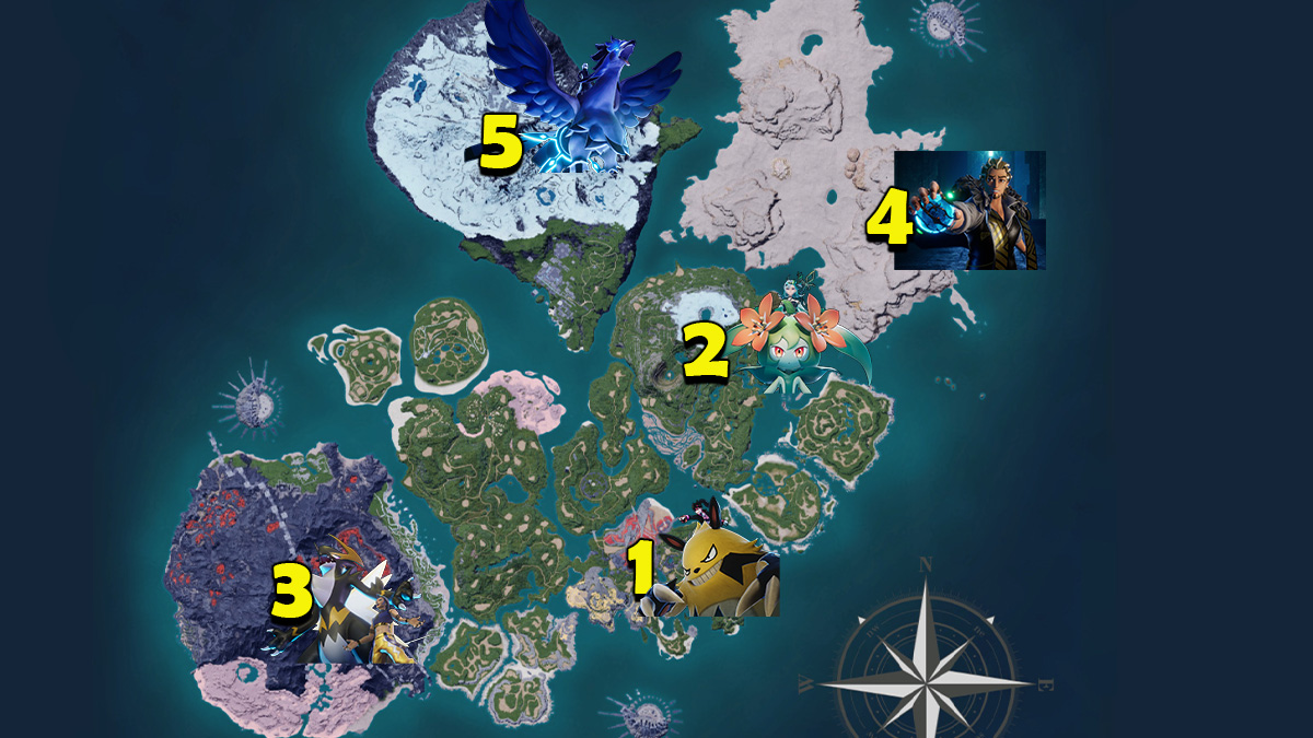 Palworld Map Levels And Boss Order Guide Siliconera   Palworld Boss Order 