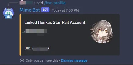 Honkai: бот Star Rail Discord Mimo теперь может вторгаться на ваши серверы