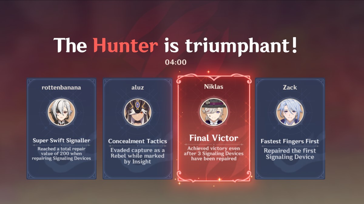 The Hunter wins