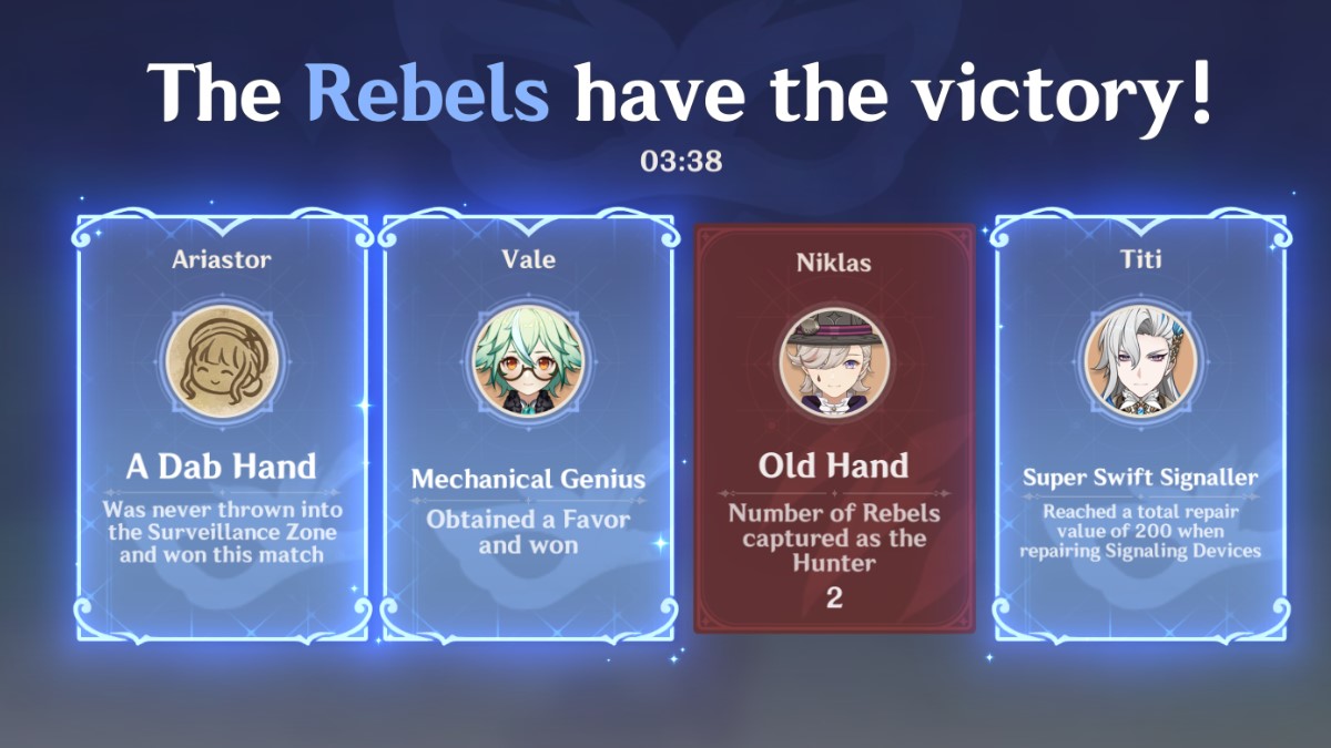 Rebels win announcement