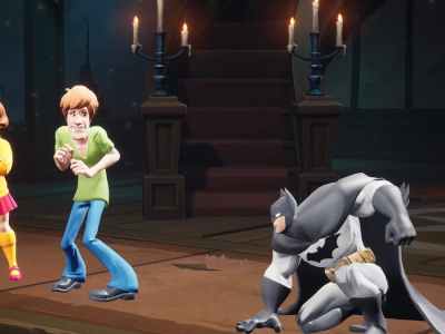 multiversus screenshot of Velma, Batman, and Shaggy