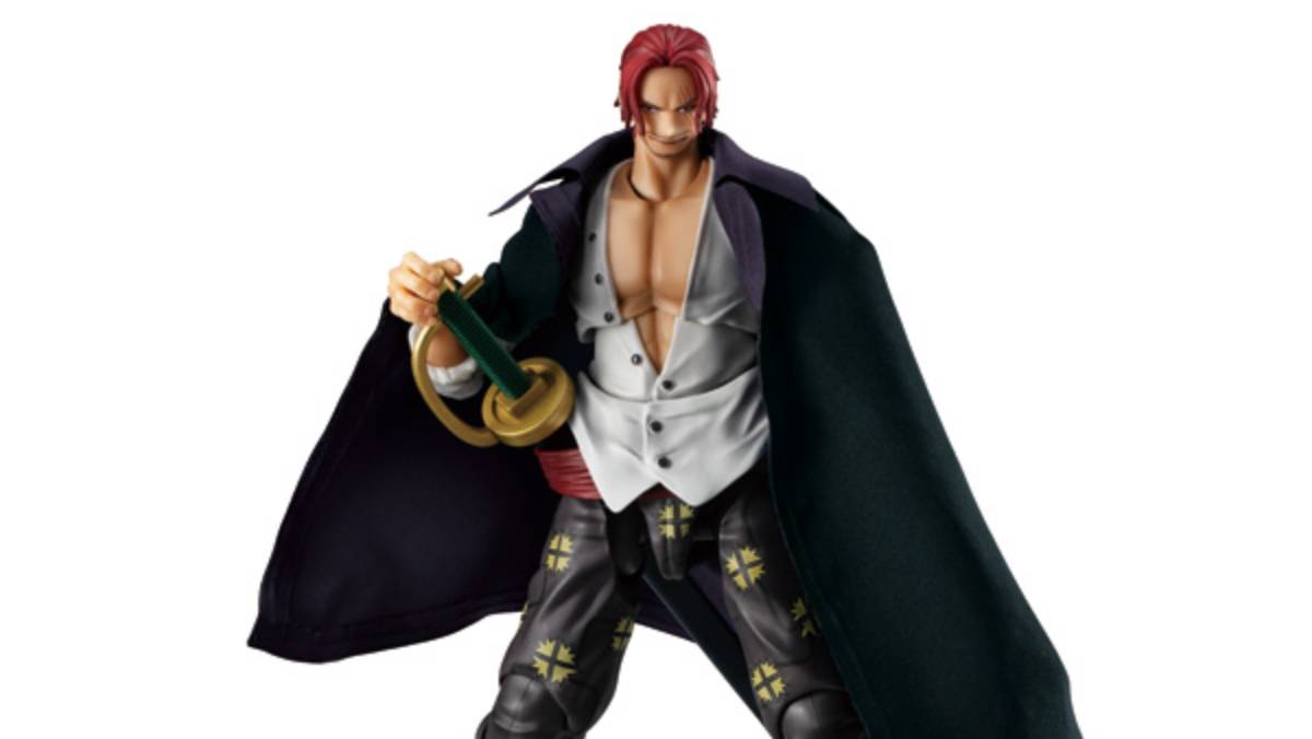 Version 1.5 One Piece Shanks Action Figure Wears a Cloth Cape