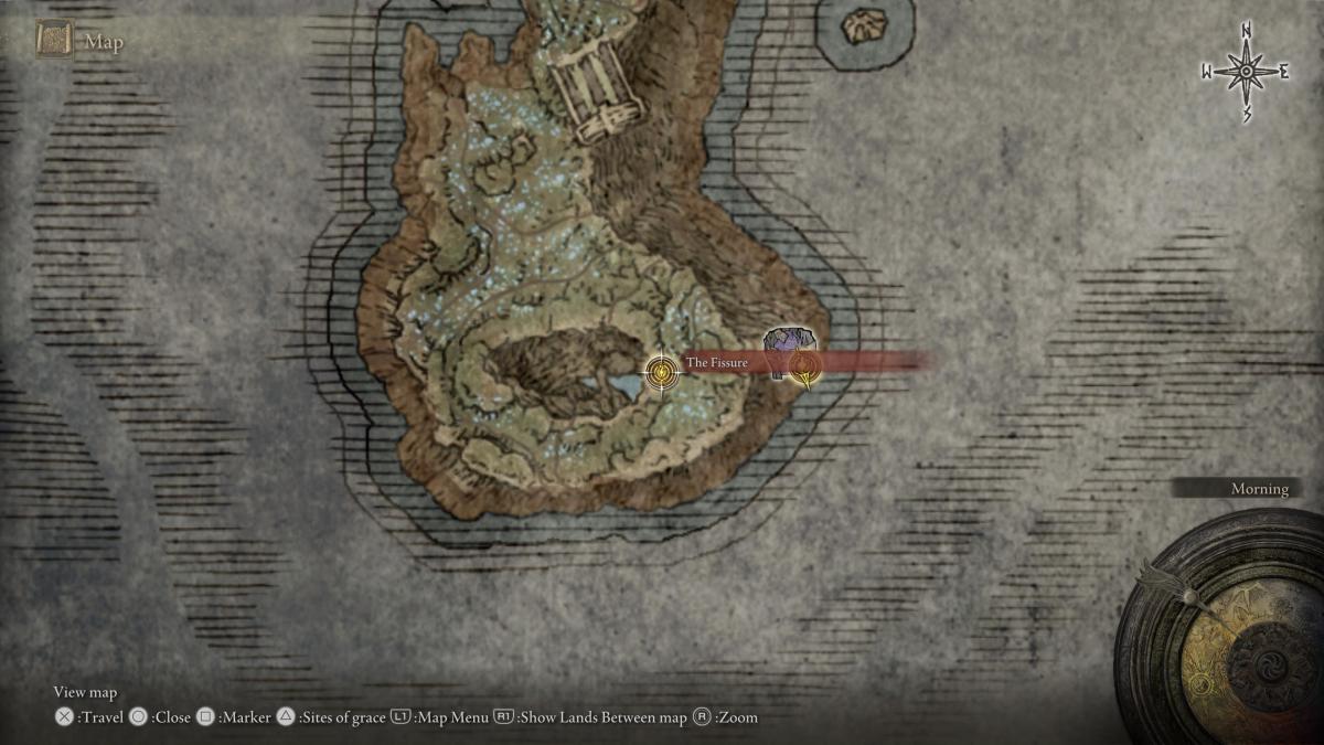 Image of the Shadow Realm Map showing The Fissure