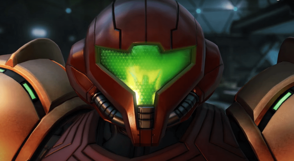 Samus sees Sylux and he is reflected in her visor