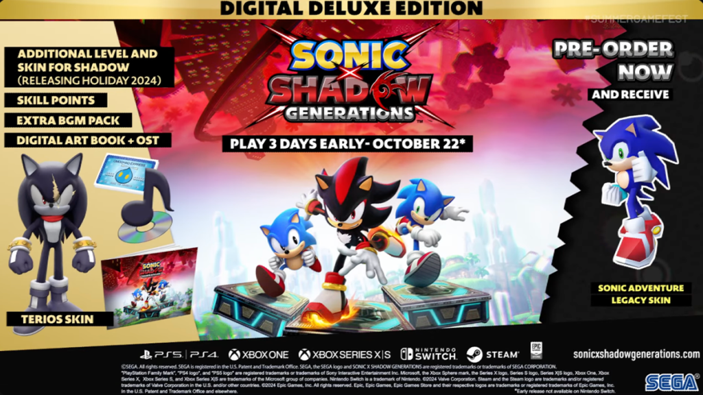 Sonic X Shadow Generations Release Date Set for October Siliconera