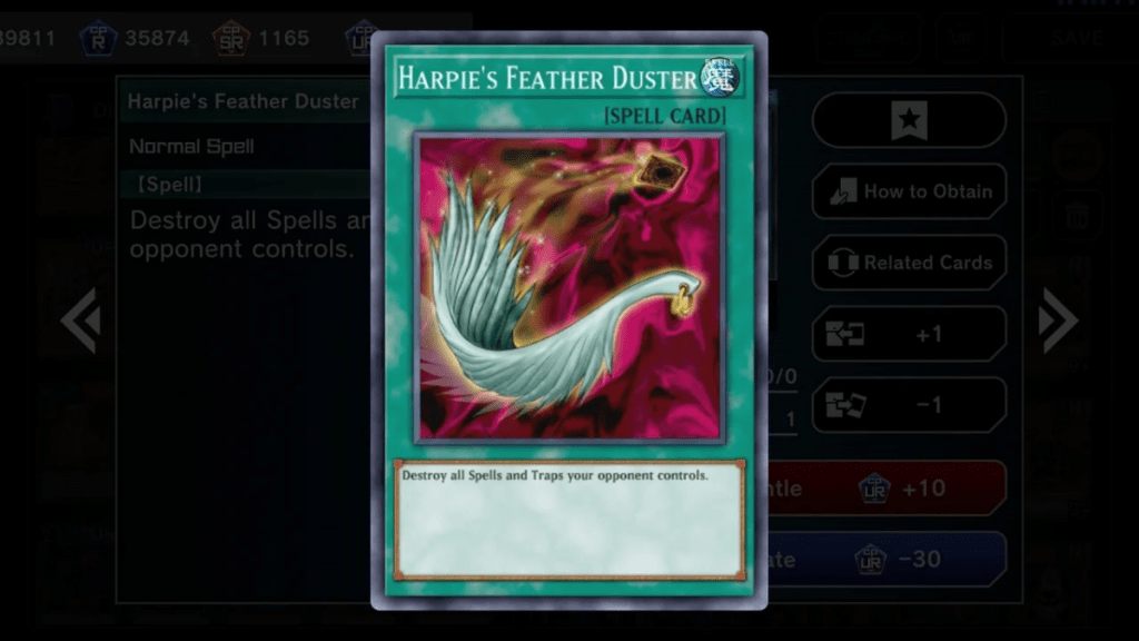 Harpie's Feather Duster Yu-Gi-Oh