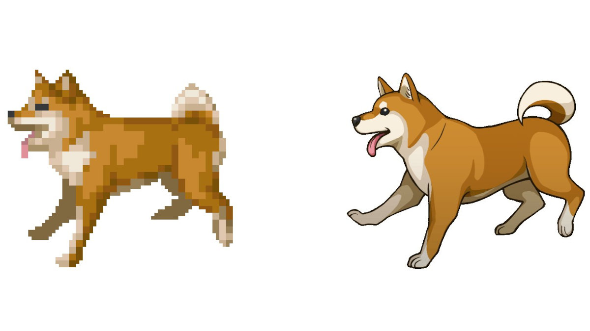 Ace Attorney Investigations Collection - Missile the dog sprite comparison