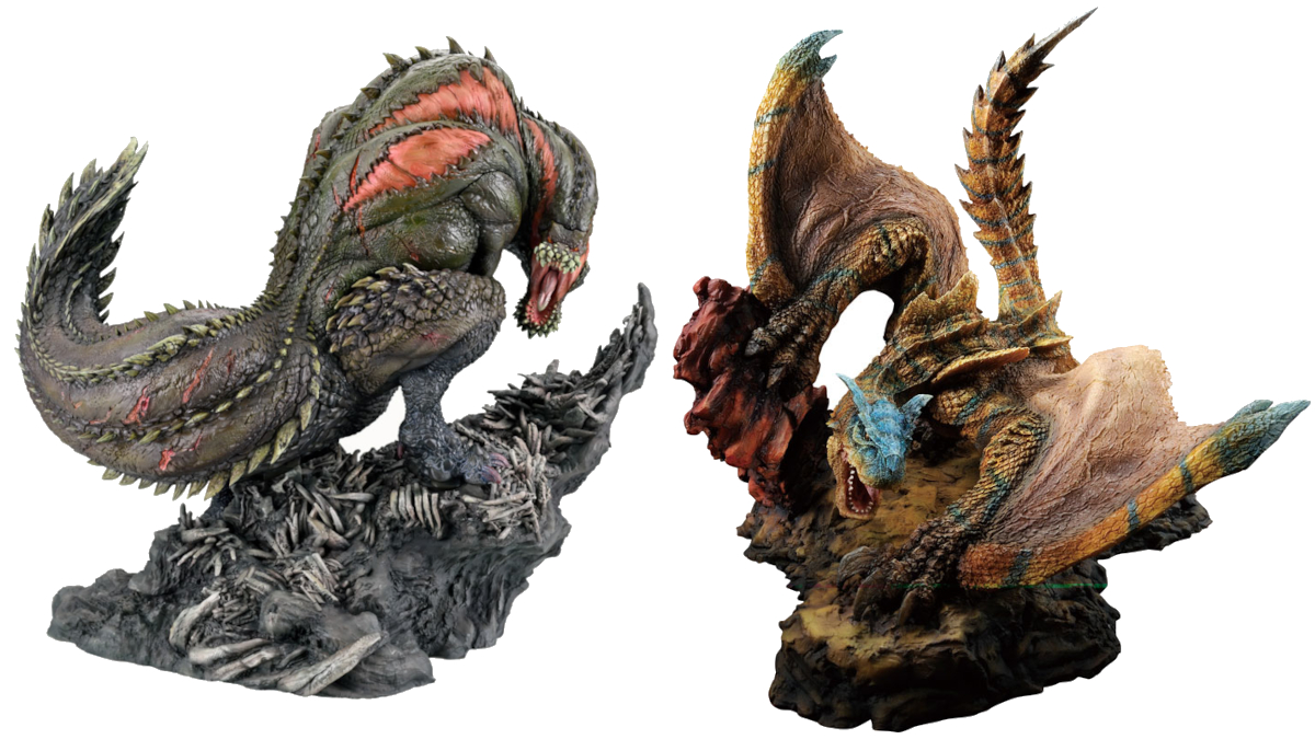 Monster Hunter Deviljho and Tigrex figures