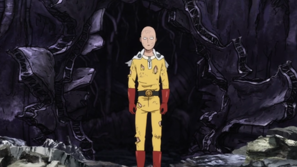 Saitama One Punch Man ripped suit