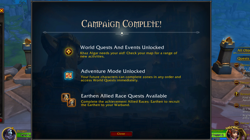 WoW: The War Within Adventure Mode