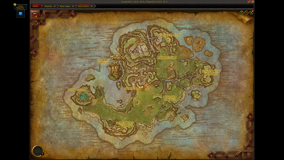 WoW The War Within Map Isle of Dorn