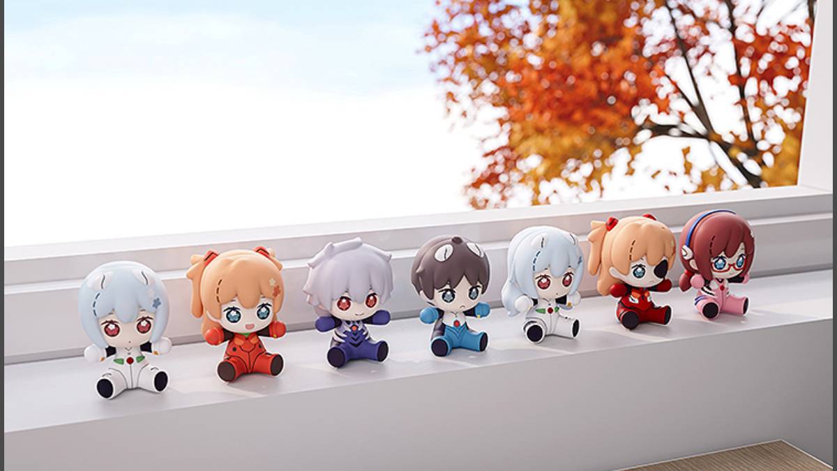 Evangelion Huggy Figures Include Asuka, Shinji, Rei, Kaworu, and Mari