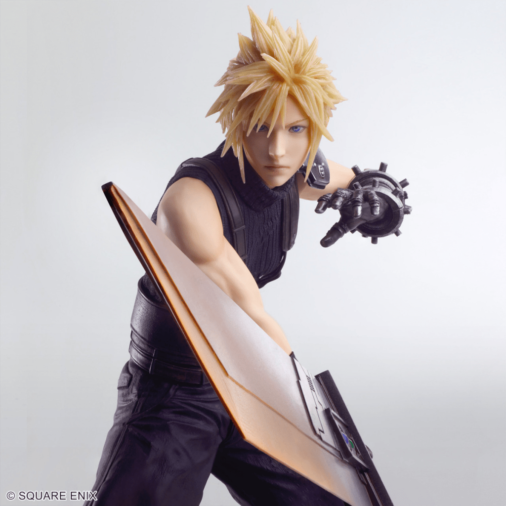 Final Fantasy VII FFVII Rebirth Cloud Strife Static Arts figure - close-up