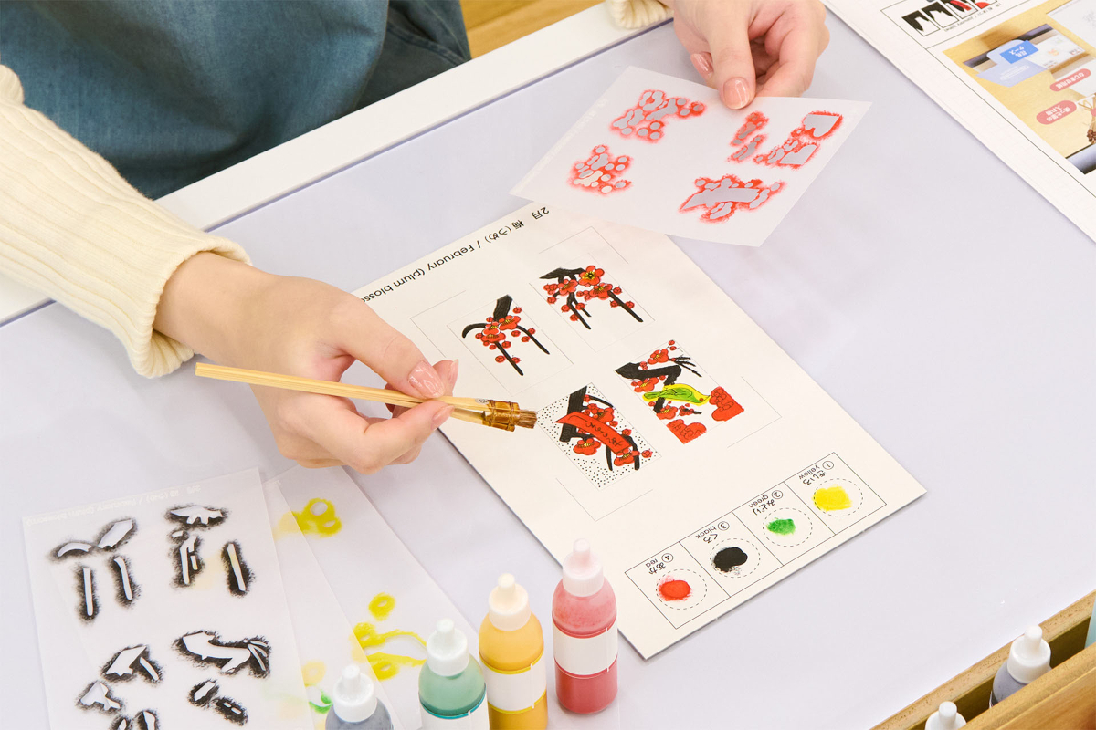 Nintendo Museum - hanafuda painting workshop