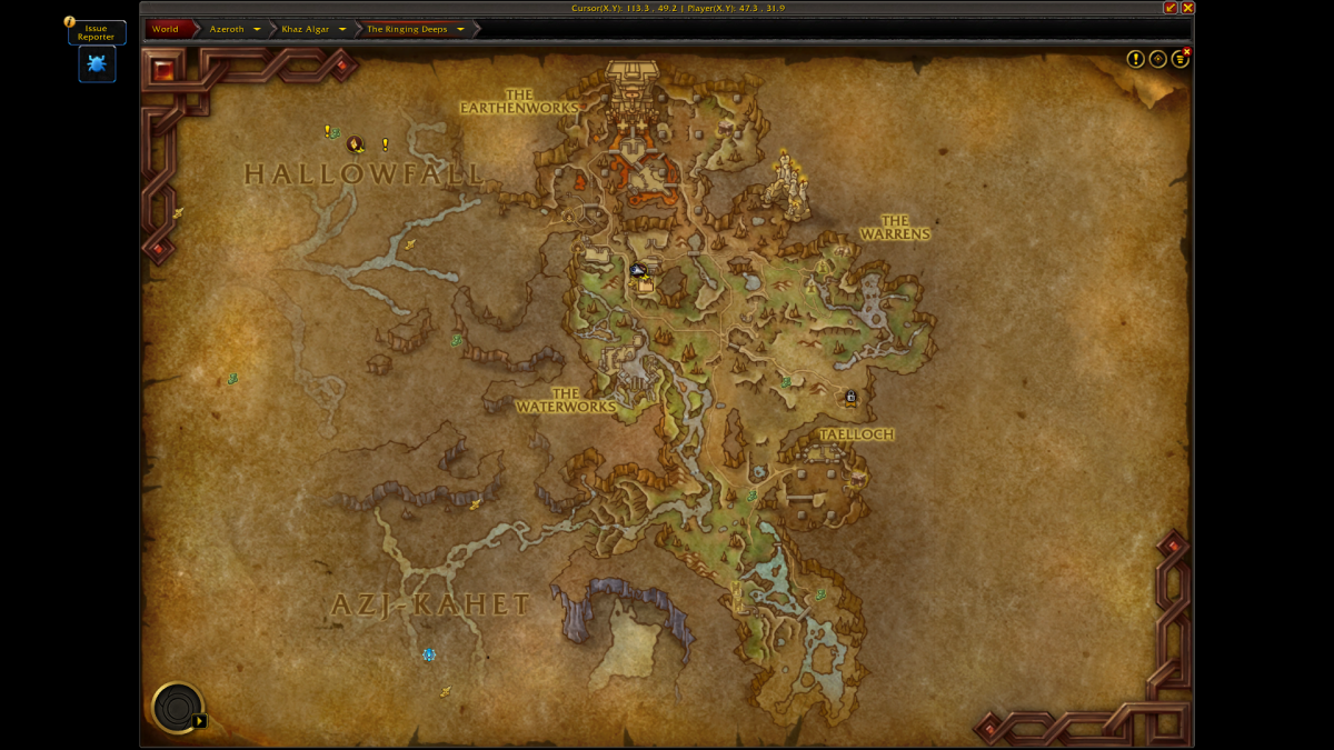 WoW The War Within Map the Ringing Deeps