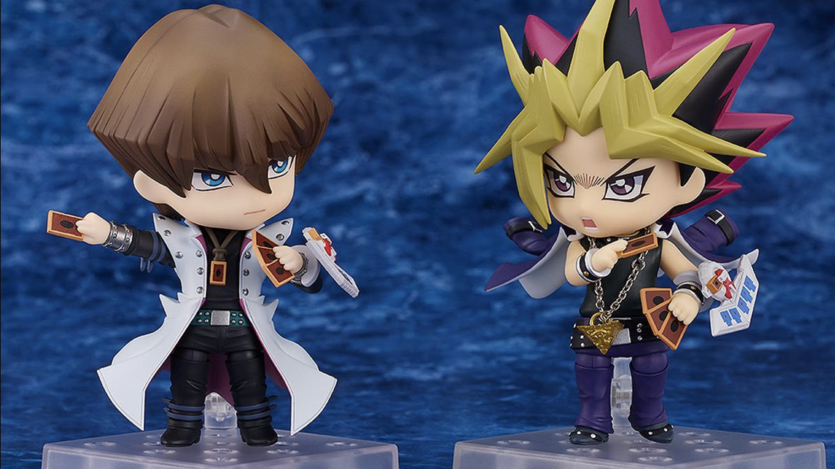 Seto Kaiba and Yami Yugi Nendoroids face off