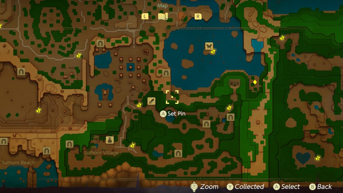 All Legend of Zelda: Echoes of Wisdom Waypoints on Full Map