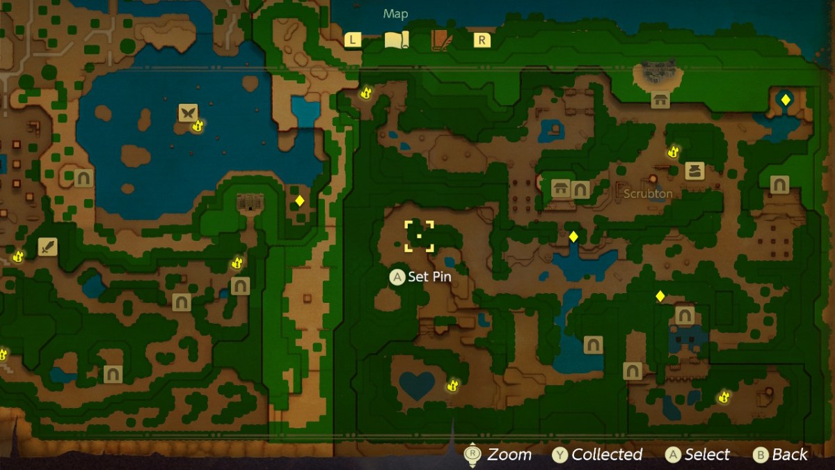 All Legend of Zelda: Echoes of Wisdom Waypoints on Full Map