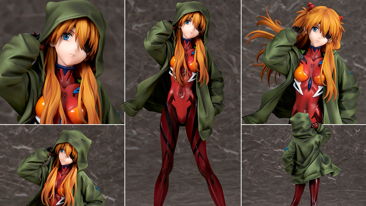 La nueva figura de Evangelion presenta a Asuka con una sudadera con capucha