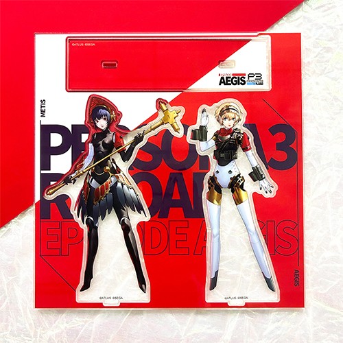 Nuevos pines de recarga de Persona 3 y soporte acrílico cuentan con Aigis y Metis