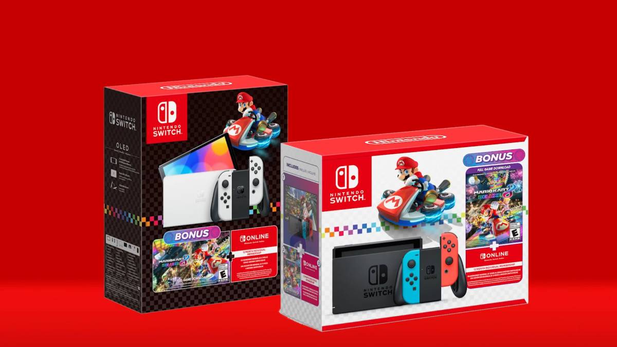 Los paquetes navideños de Nintendo Switch incluyen OLED Mario Kart 8 Deluxe One